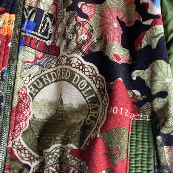 Vintage SWITCH REMARKABLE ZIP UP BOMBER JACKET MONEY DESIGN Unisex M - Picture 3 of 9